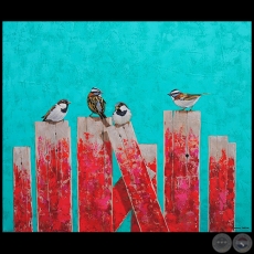 Aves - Pintura de Mónica Goetze - Año: 2018